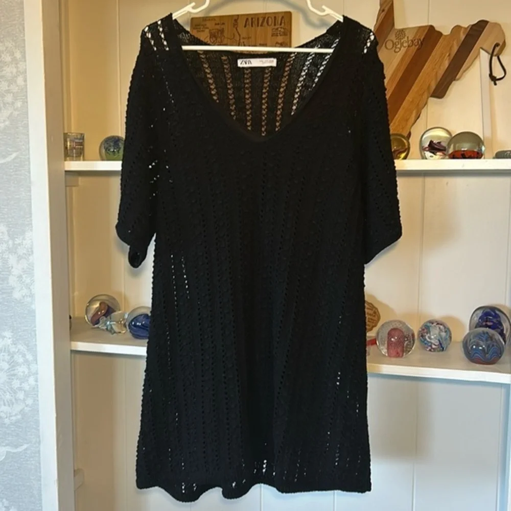 ZARA Black Dress Size Small - Picture 2 of 7